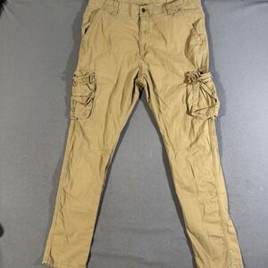 Wrangler Regular Taper Mens Tan Cargo Pants Size 38x34 Utility Workwear‎